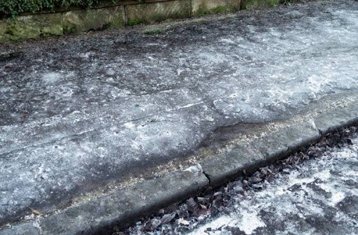 Slate sidewalk