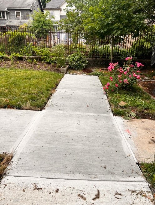 Slate sidewalk